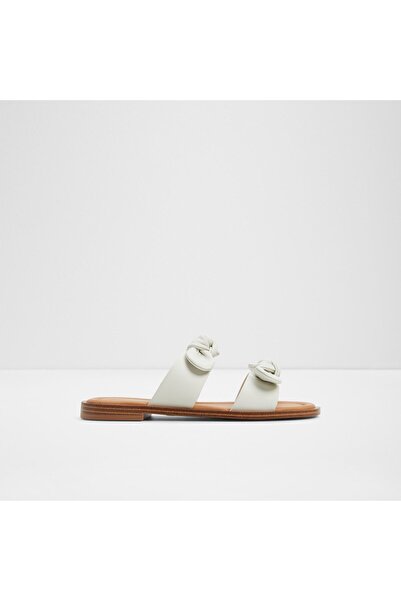 Aldo صندل مسطح أبيض للنساء