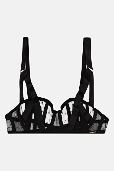 Bluebella Women Non Padded Underwired Lace Bra, Black