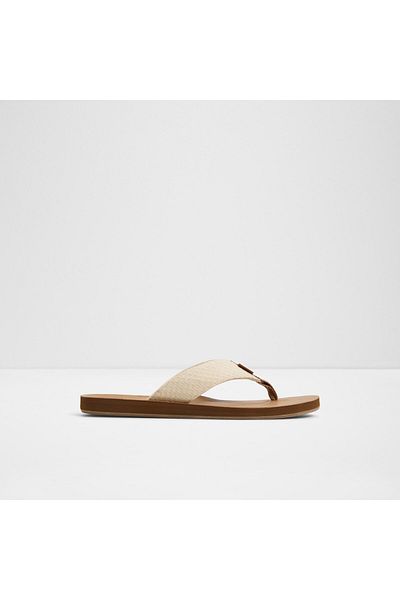 Aldo صندل مسطح أبيض للرجال