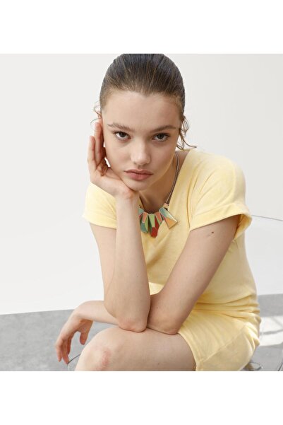 Nors Towel Fabric V-Neck Women's Dress