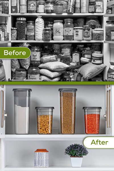 Vienev Set of 25 Labeled Set of Pulses Storage Container Anthracite