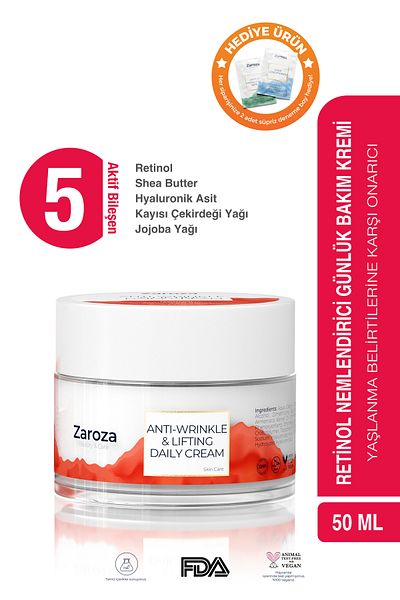 ZAROZA Retinol - Moisturizing Day Cream - Anti-Blemish, Anti-Wrinkle & Lifting Daily Cream