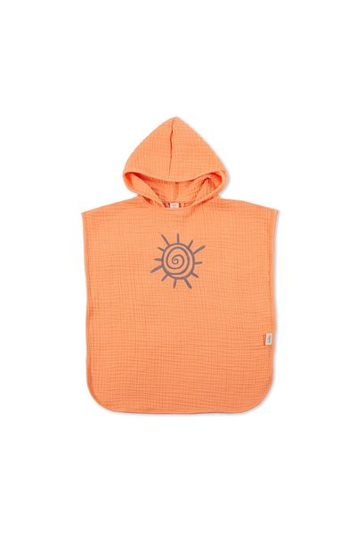Zuppers 4 Layer Embroidered Muslin Poncho - Melon