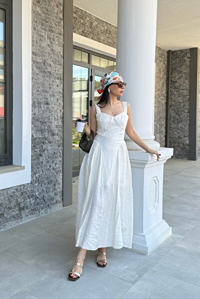 Seda Yalçın Atelier Μπεζ φόρεμα με συσκευασμένο στήθος