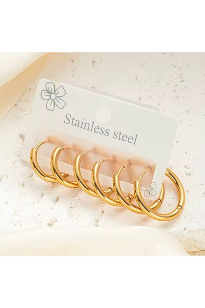 Çelik Ring Steel Earring Set