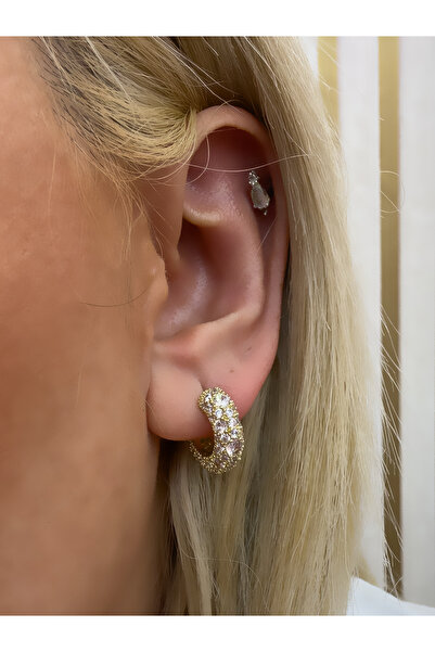 Hicrans Takı SİMLİ HALKA MODEL ÇELİK KÜPE