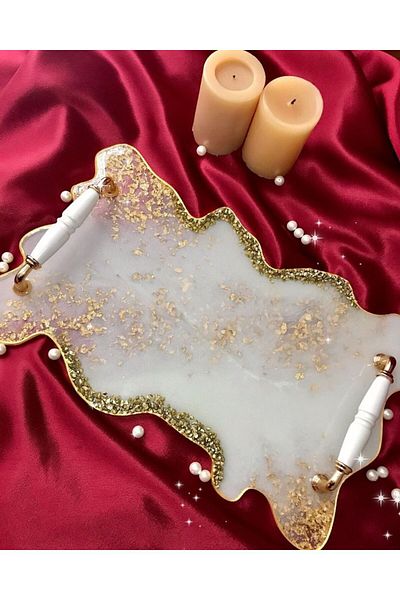 Home Handmade Resin Tray,Modern Epoxy Presentation,Decorative Resin Home Accessories,Personalized Tray
