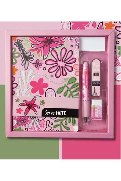 senacacollection Serve Set of 5, Notebook 0.7 Pen Eraser Tip Note Paper