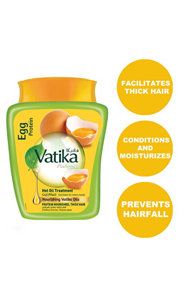 Vatika Naturals Hammam Zaith Hot Oil Treatment Enriched With Egg Protein For Nourished & Thick Hair