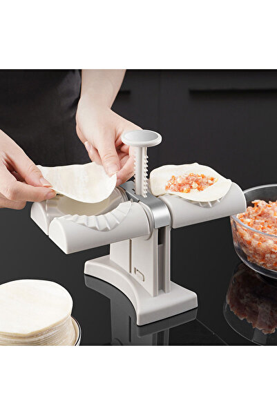 Generic صانعة الزلابية الأوتوماتيكية، قالب زلابية مزدوج الرأس، بسيط وسريع، صانعة فطائر مضغوطة يدويًا