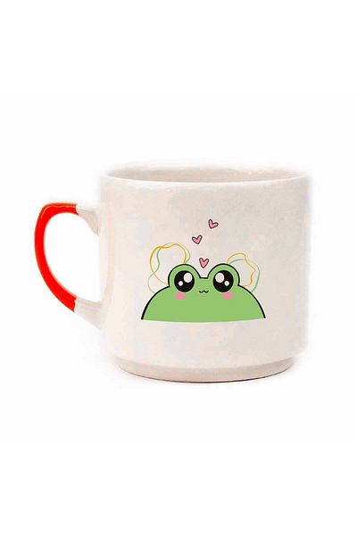 PALTO TASARIM Shiny Mystical Mug - Frog Cream Waiwi Mug Gift Mug