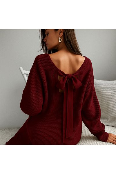 tofan Rochie tricotată cu panglică