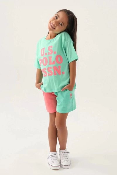 U.S. Polo Assn. U.S. Polo Assn. Us1816 Girl's Licensed Shorts Set
