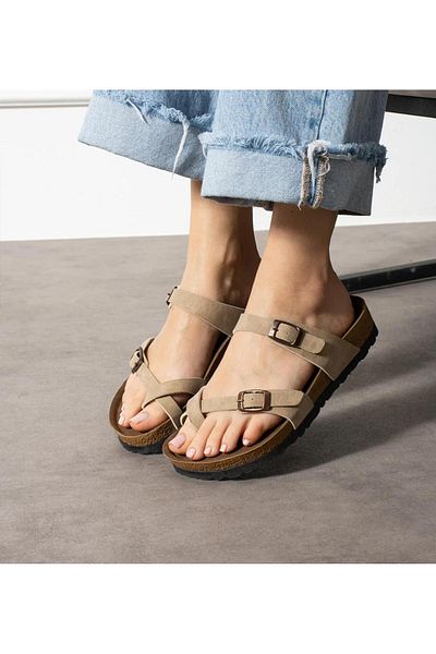 bolella Unisex Ecru Triss Flip Flops