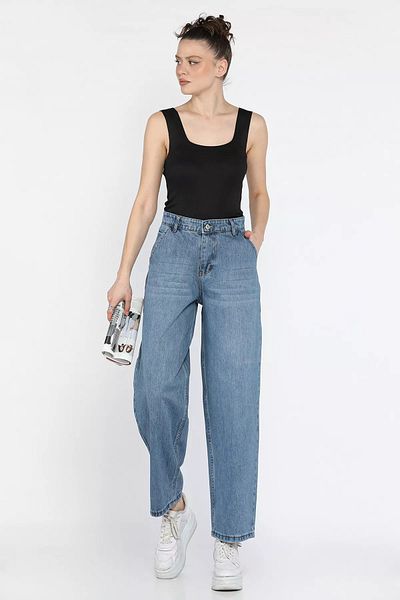 GÜLSELİ Pantaloni de damă albastru deschis Balloon Mom Jean Jeans