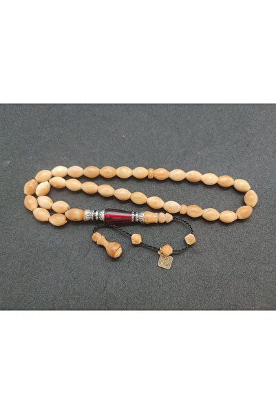 İskeçe Tesbih Halil Hilmi Usta Eseri Gümüş Nakkaş Naturel Kuka Sertificat 7517