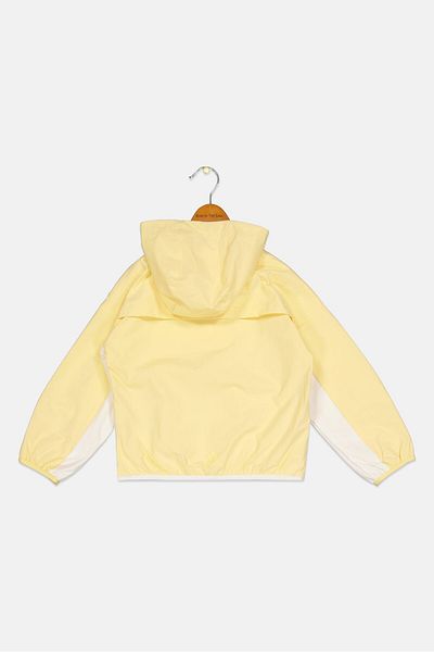 adidas Kids Girl Sportswear Fit Long Sleeve Hooded Jacket, Yellow/white