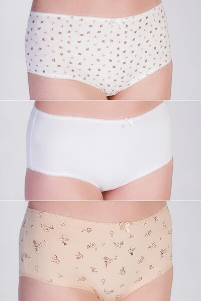 C&City Квіткові бавовняні трусики 5003, 3 упаковки