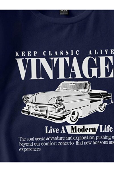 trendgar Μπλουζάκι unisex με στάμπα με στάμπα μπλε ναυτικό