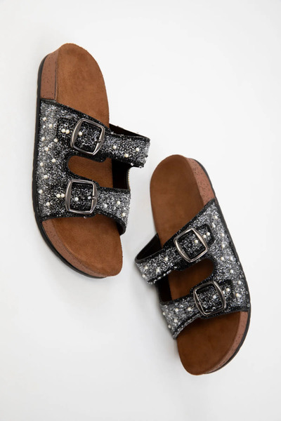 Pienn Summer Women's Orthopedic Stone Pool Daily Double Buckle Slippers