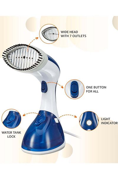 Klikon Garment Steam Iron, High-Power Handheld Garment Steamer | Clothes Steamer | Portable with 20s