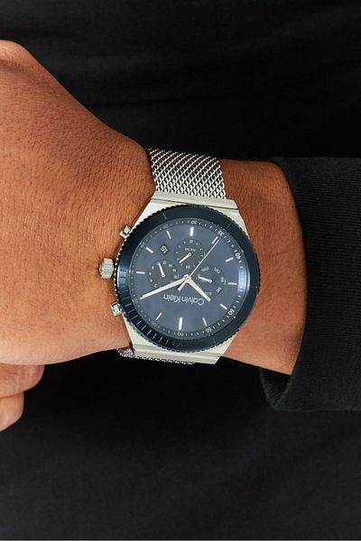 Calvin Klein Men 25200305 Chronograph Quartz Watches 44 Mm, Blue