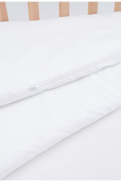 mihriban Baby White Zippered Pillow Case Duvet Cover Quilt Mattress-Mitili 100X150 cm