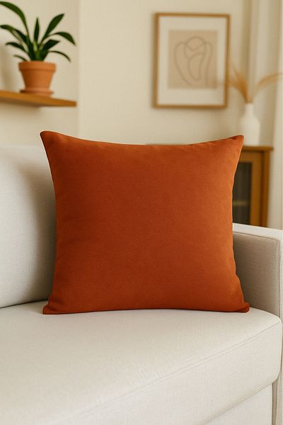 Luvora Home Luna Series Velvet Textured Cushion Cover - Red