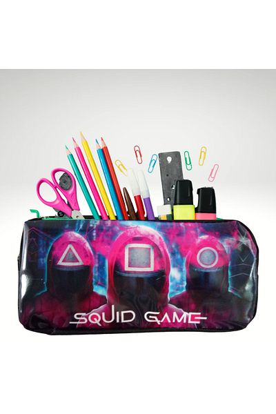 booddie SQUID GAME Κάθισμα στυλό με φερμουάρ υφασμάτινη τσάντα διπλά μάτια