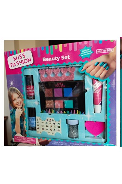 populeroyuncak Miss Fashion Beauty Set Water Easy Clean Makeup Beauty Set