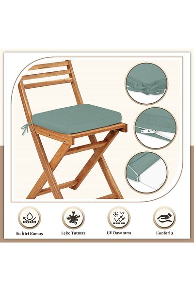 Evim If I Cross Green Glasses, I Will Not Stain Canvas Chair Cushion 40 X 40 cm