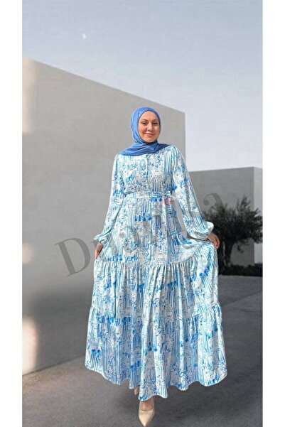 Merwish Elbise Mavi MRW1250