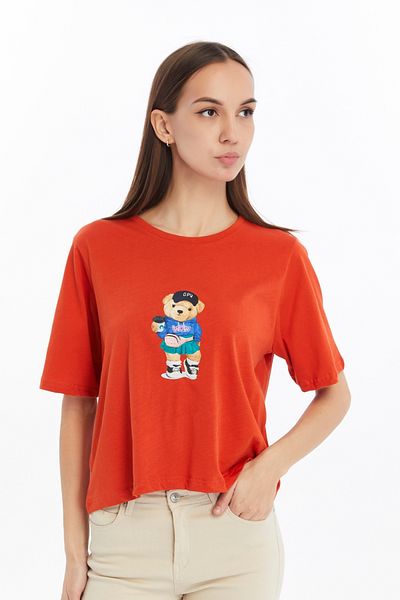 CNR TEKSTİL ΓΥΝΑΙΚΕΙΟ TSHIRT ΑΡΚΟΥΔΑ