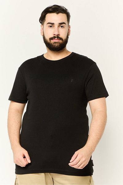 French Connection Men 3 Pack Crew Neck Short Sleeve Brand Logo T-shirt, Black