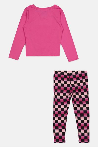 Hurley Kids Girl 2 Pieces Printed Top And Leggings Set, Multicolor