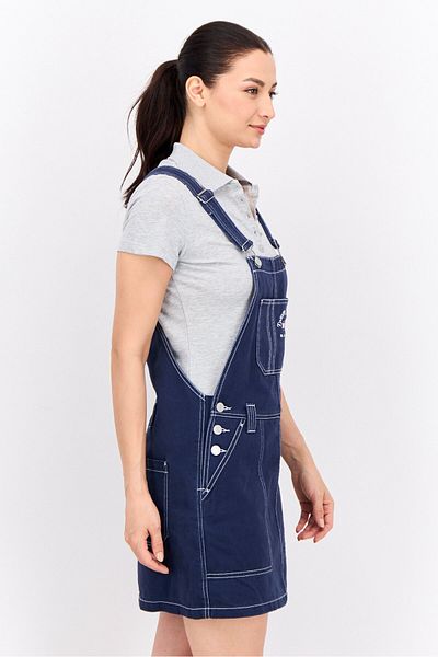 Tommy Jeans Women Embroidered Logo Denim Mini Dress, Navy