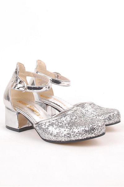 Rıdvan Çelik Girl's Ankle Buckle Heeled Evening Dress Shoes