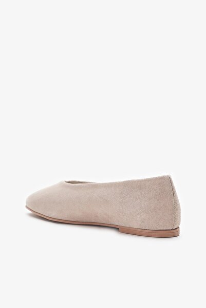 Louis Cardy Gaia Beige Genuine Leather Women's Ballerinas