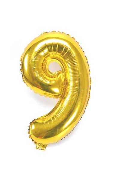 ikm balon 9 Figures Gold Color Helium Balloon 100 Cm