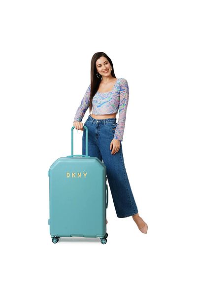 Dkny Allure Hardside Trolley Bag with 4 Spinner Wheels, ABS+PC Case Luggage with TSA Lock Color SEAFOAM