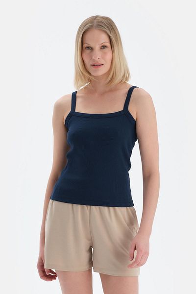 Dagi Navy Blue Strappy Camisole Tank Top