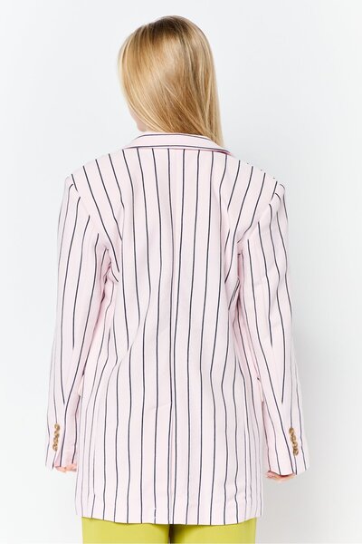 Esprit Women Regular Fit Knitted Casual Blazer, Pink