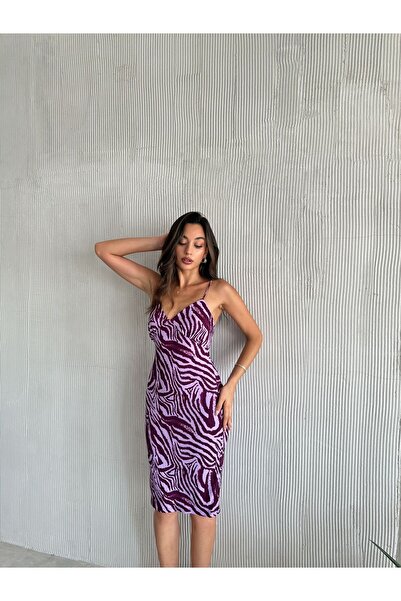 Sunlit Collections Γυναικείο καλοκαιρινό φόρεμα με λουράκι σπαγγέτι με μοτίβο...