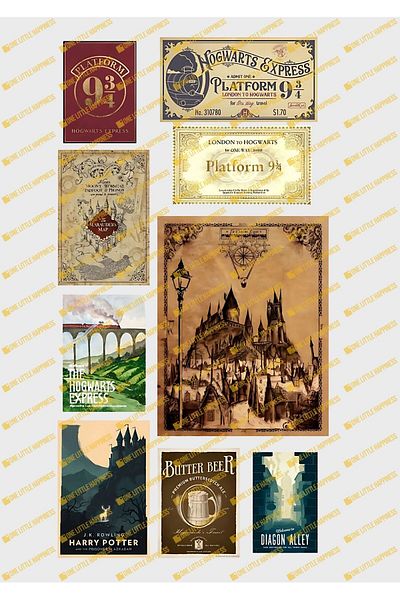 One Little Happiness Harry Potter Sticker Set Suitable for Planner Agenda Bullet Journal
