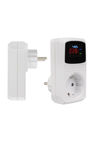 harry 3520 Watt 16 Amper Digital Göstergeli Akım Korumalı Tekli Priz Çocuk Korumalı