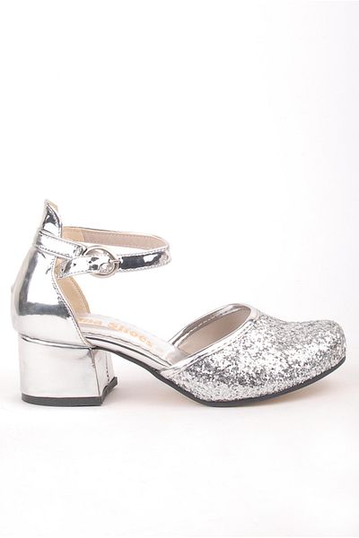 Rıdvan Çelik Girl's Ankle Buckle Heeled Evening Dress Shoes