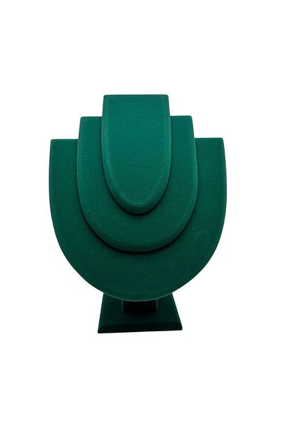 MeGass Dekor Wooden Model Amphora Fabric Green Color 25 cm Necklace Jewelry Display Mannequin