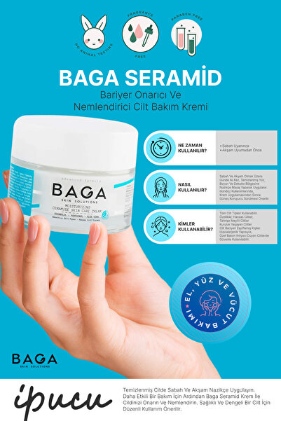 Baga Bariyer Onarıcı Ultra Nemlendirici Yara Yanık Sivilce Seramid Krem