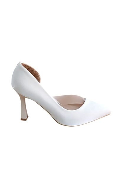 NEW ANGEL 853 Women's Heeled Transparent Detailed Stiletto Shoes