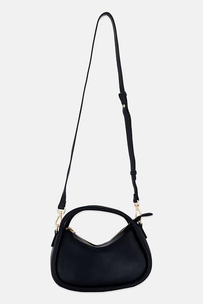 Esprit Women Plain Satchel Bag 13 H X 24 L X 12 W Cm, Black
